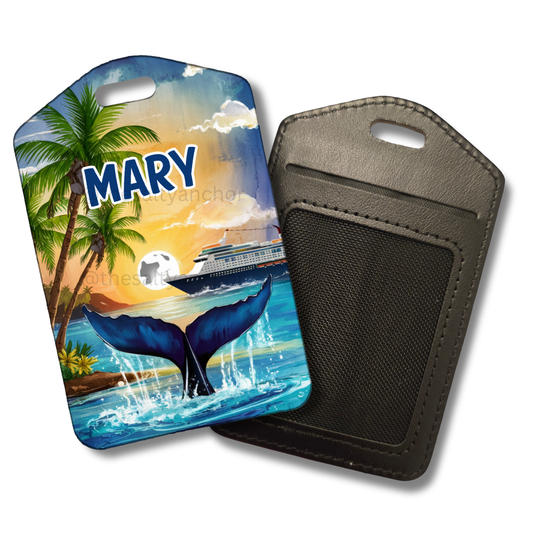 Whale Tail Luggage Tag