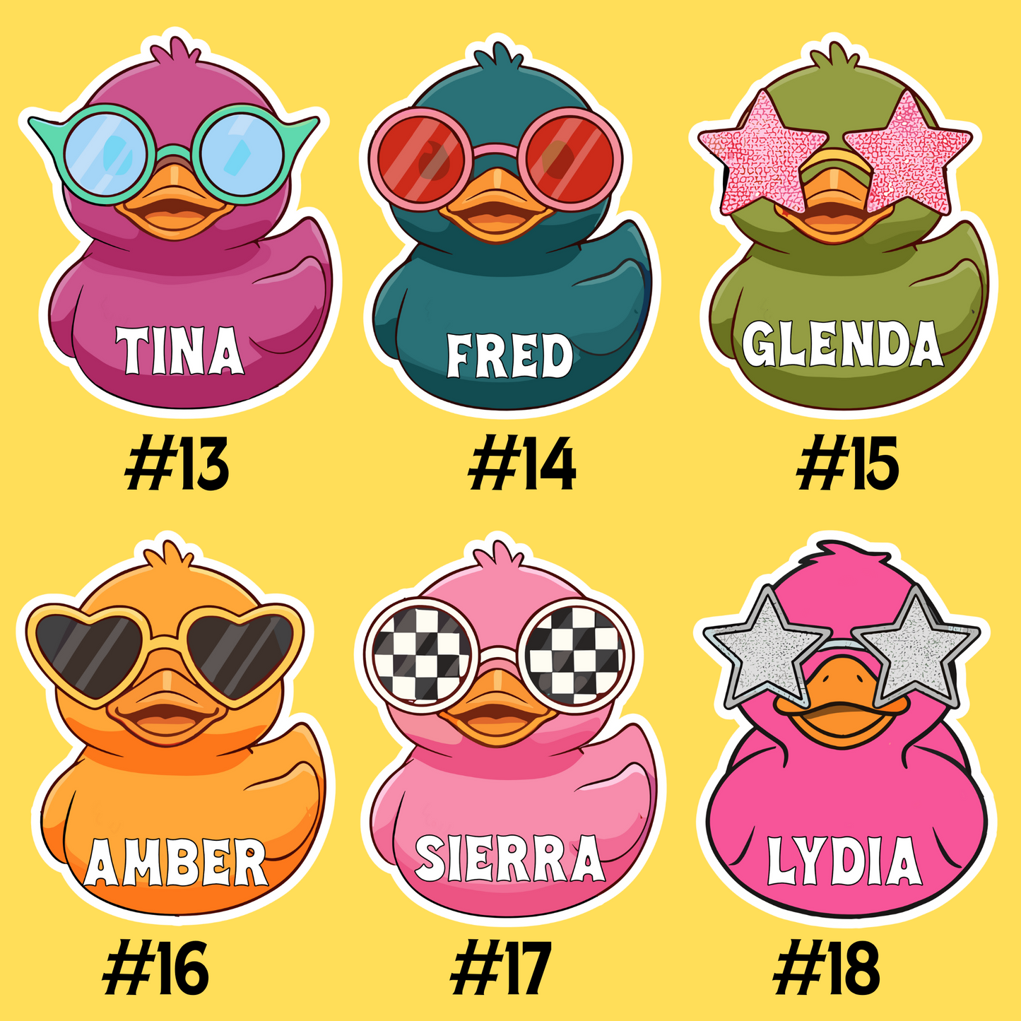 Cute Sunglass Rubber Duck Cruise Magnets