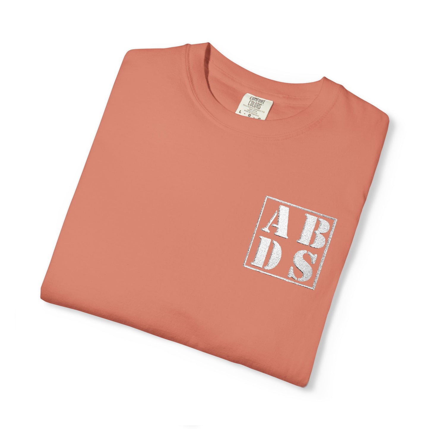 ABDS Embroidered Logo Garment‑Dyed Casual Tee