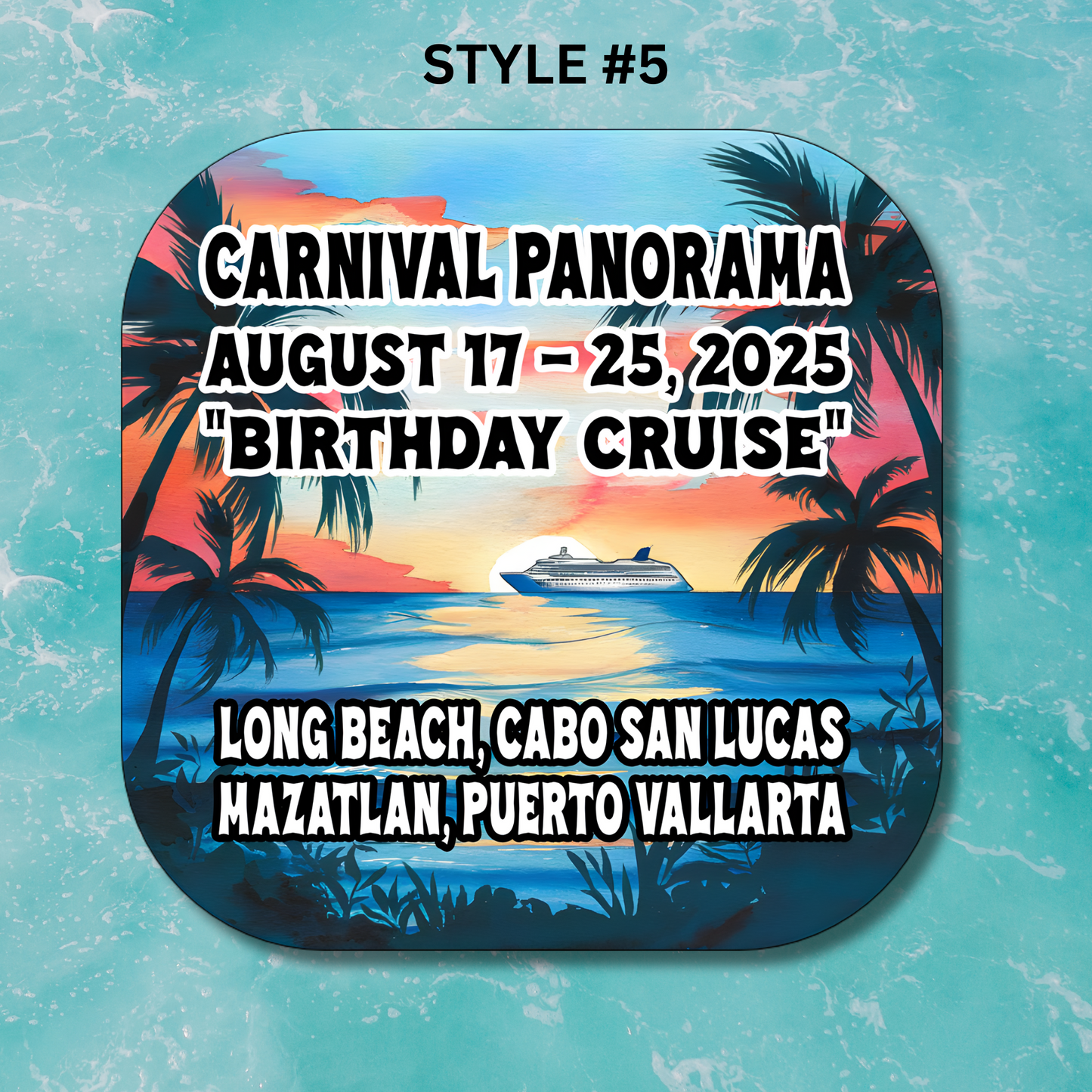 2x2" Custom Cruise Vacation Magnet