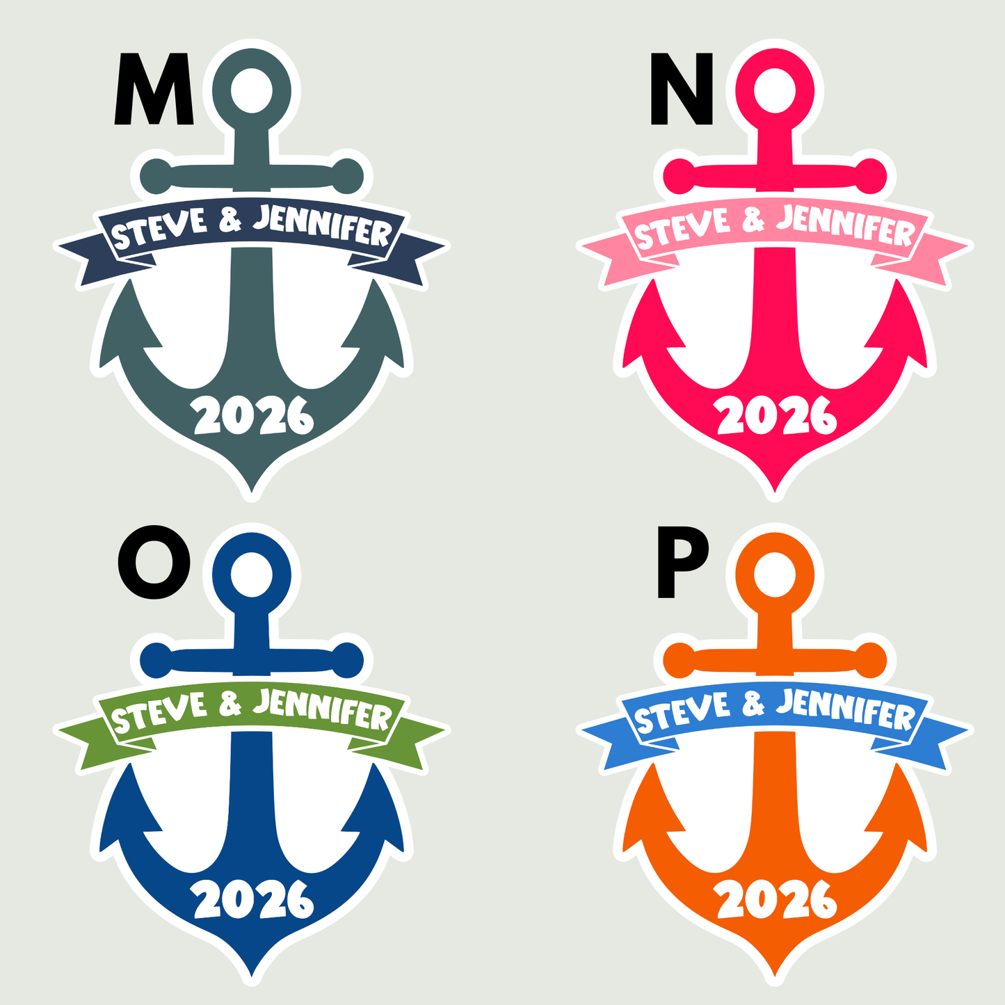 Personalized Anchor Cruise Door Magnet