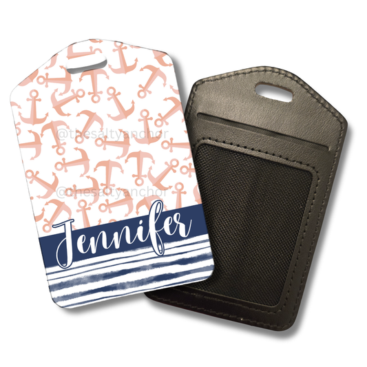 Anchor & Stripes Luggage Tag