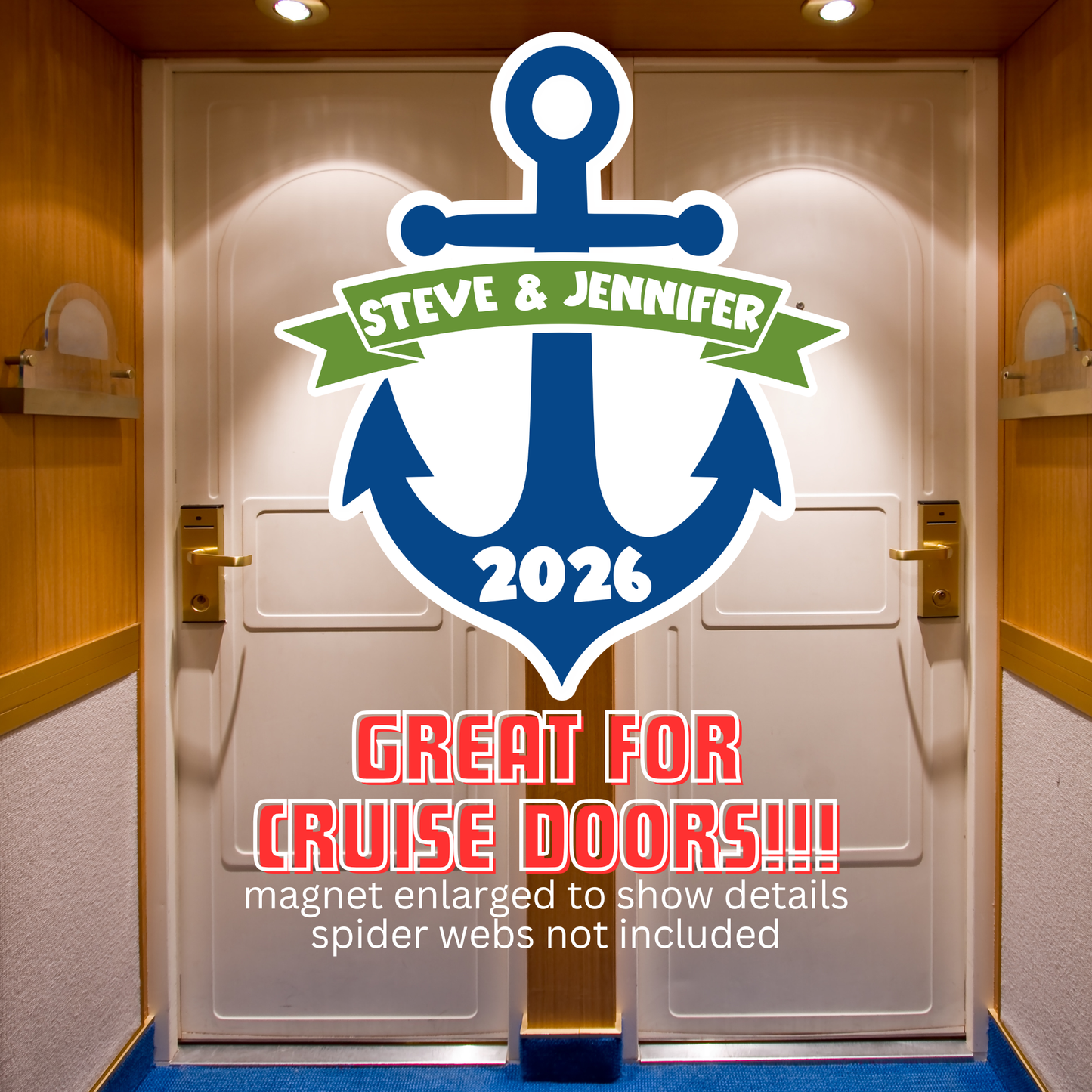 Personalized Anchor Cruise Door Magnet