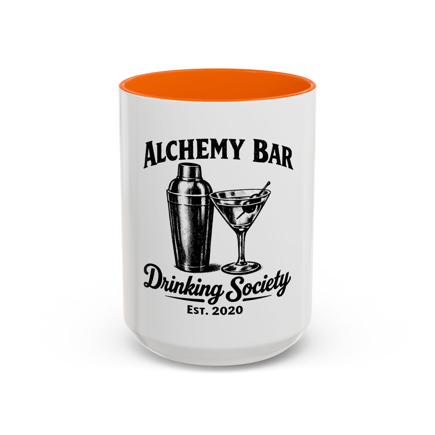 Alchemy Bar Drinking Society' Vintage Cocktail Design Coffee Mug (11/15 oz)