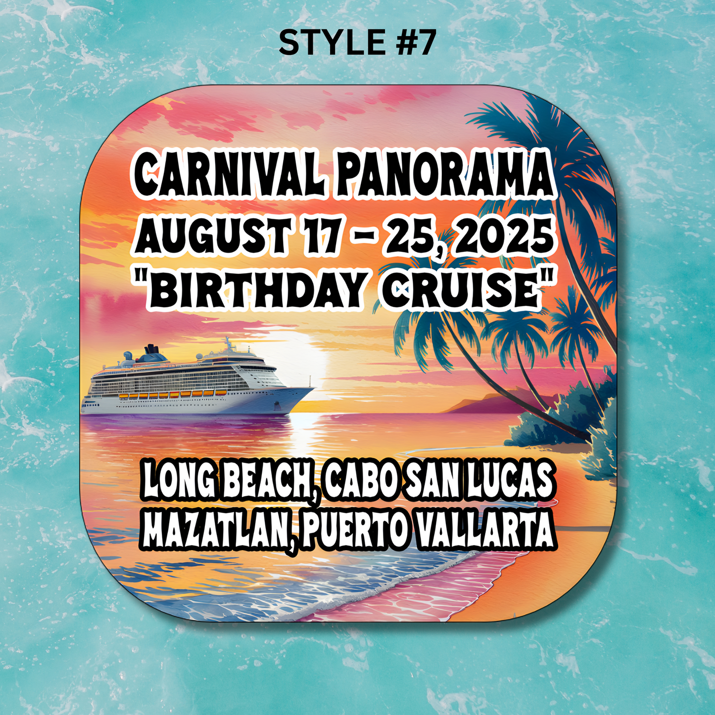 2x2" Custom Cruise Vacation Magnet