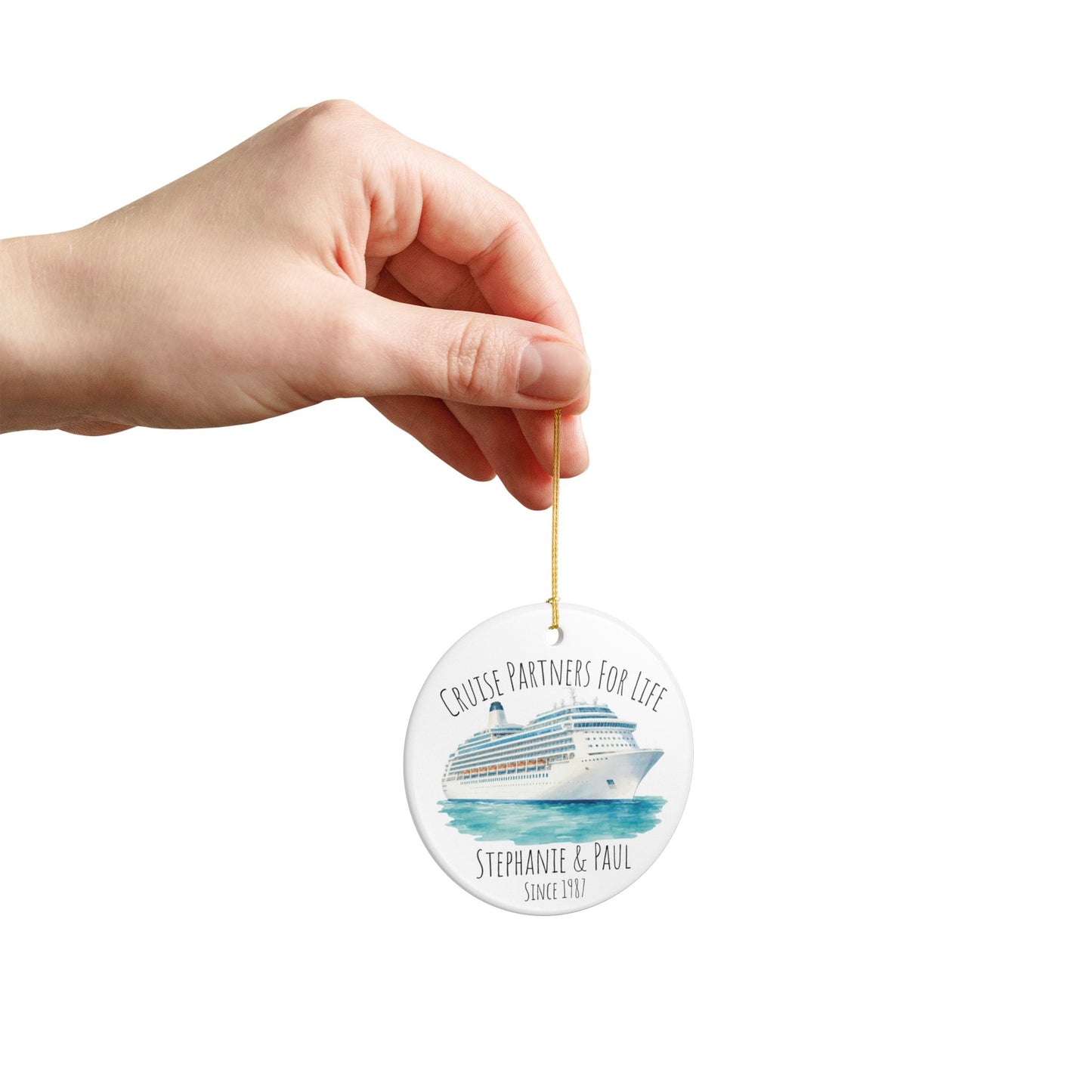Cruise Partners for Life Personalized Ceramic Ornament