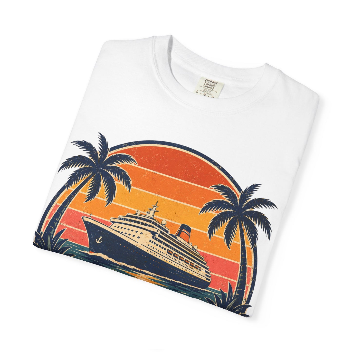 Cruisin' Into Retirement T-Shirt — Retro Cruise Vacation Retirement Gift