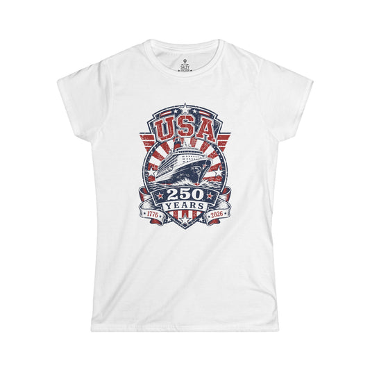 USA 250 Years Commemorative Women's Tee — Patriotic Independence Day Shirt