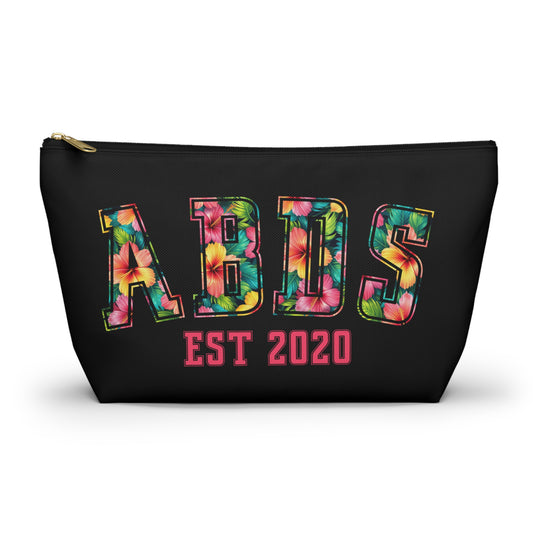 Tie-Dye Initials Accessory Pouch — 'ABDS' Est. 2020 Cosmetic Bag