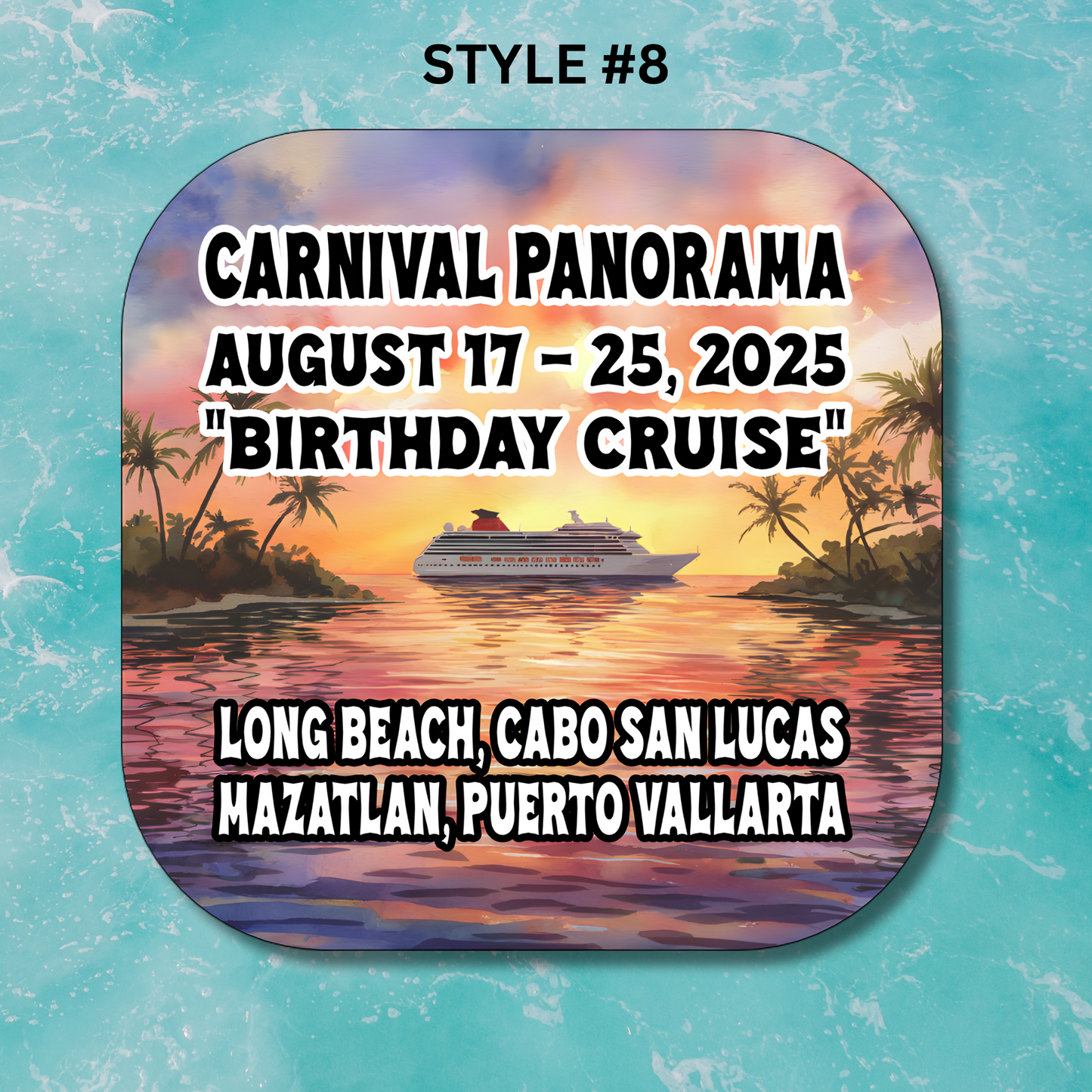 2x2" Custom Cruise Vacation Magnet