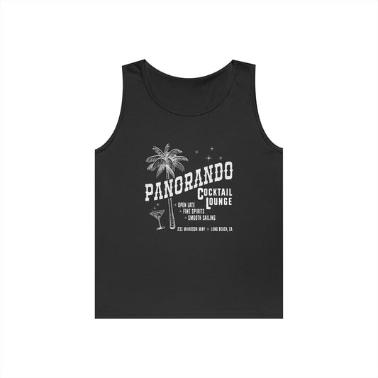 Panorando Cocktail Lounge Unisex Heavy Cotton Tank Top