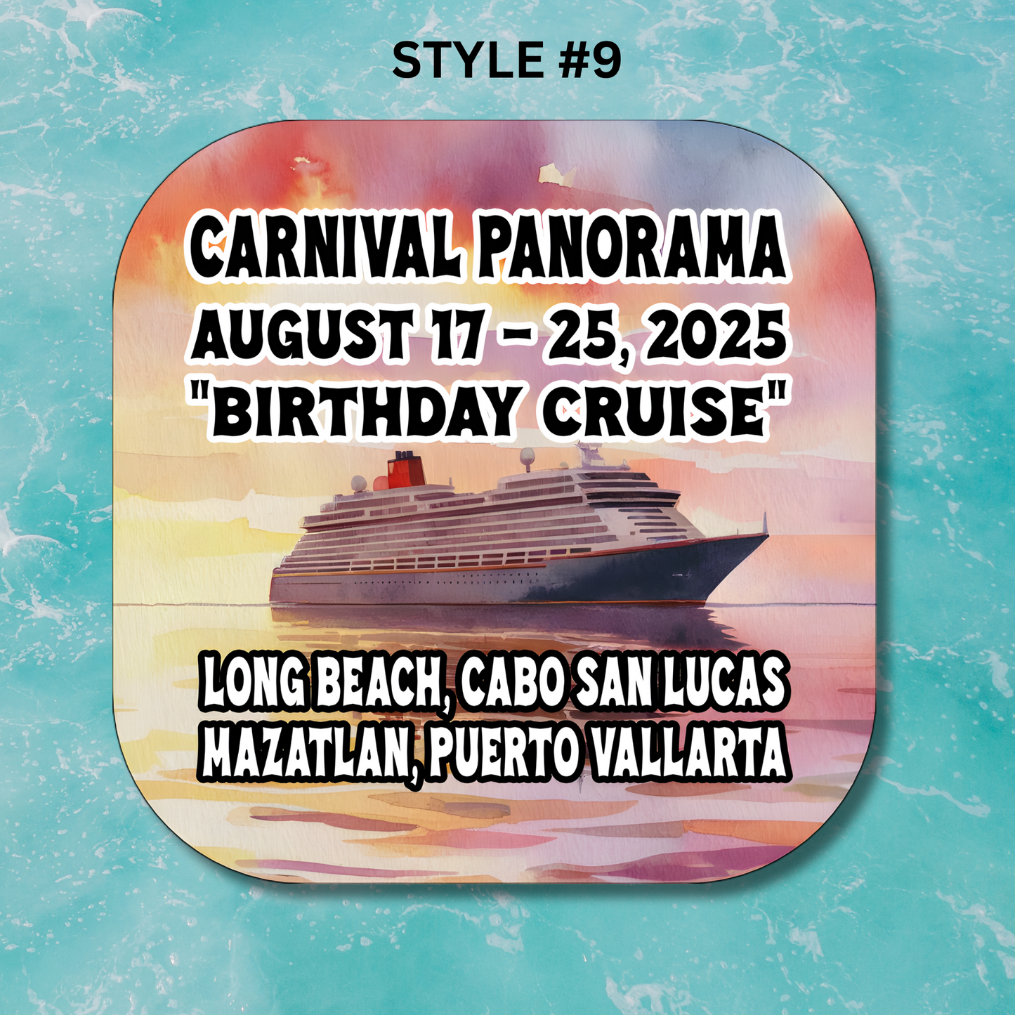 2x2" Custom Cruise Vacation Magnet