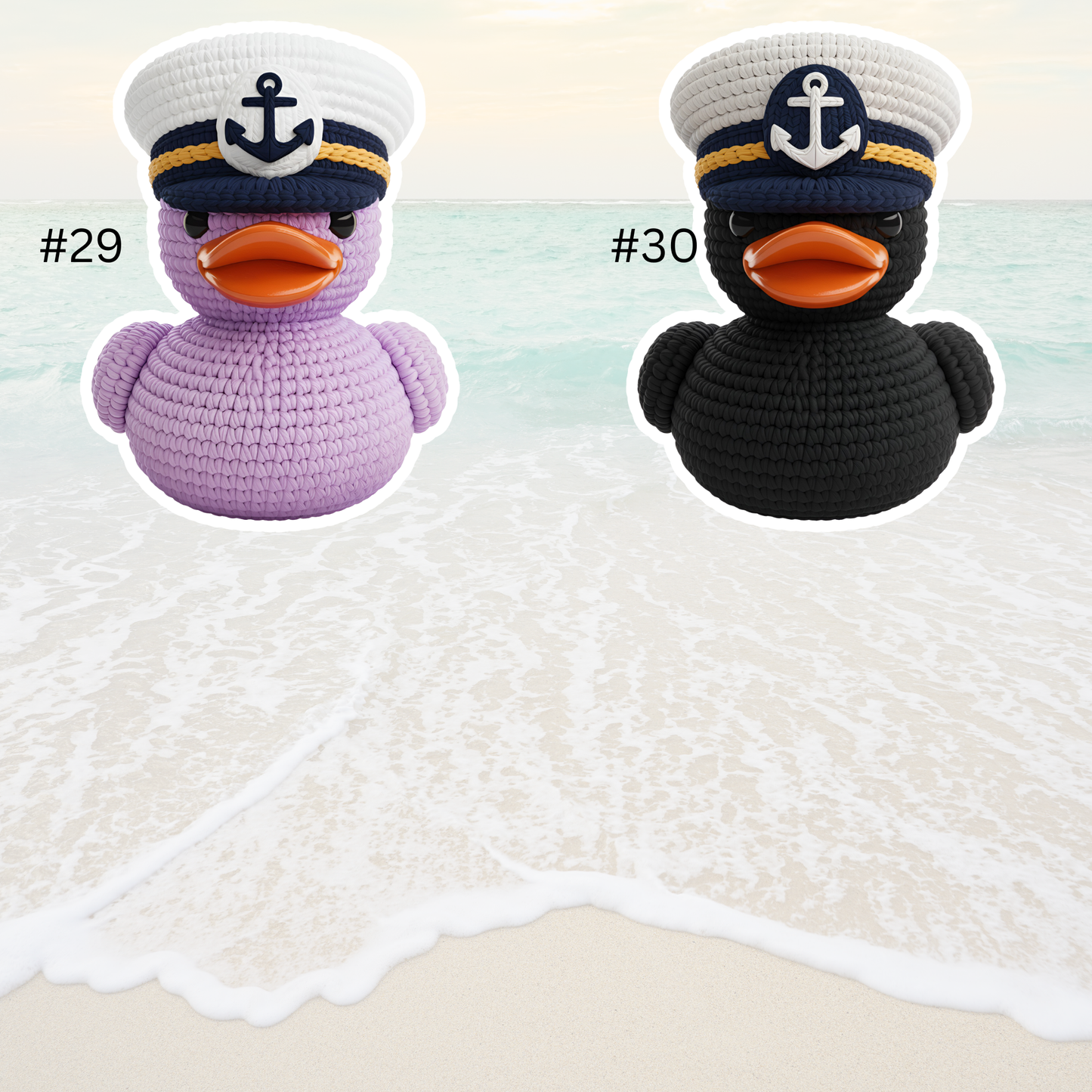 Captain Cruise Duck Crochet Style Magnet