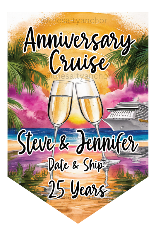 Anniversary Cruise - Cruise Door Flag