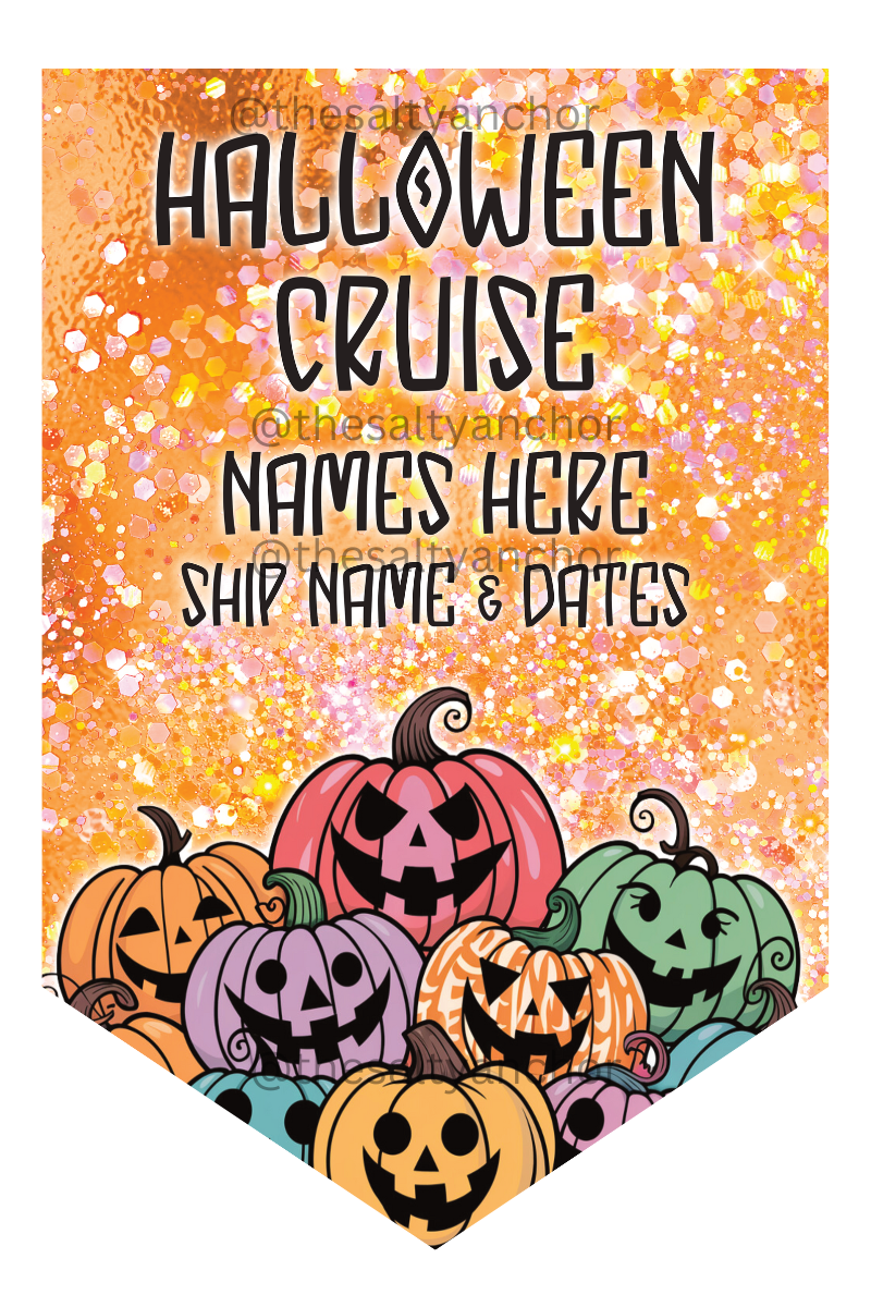 Halloween Cruise Pumpkins - Cruise Door Flag