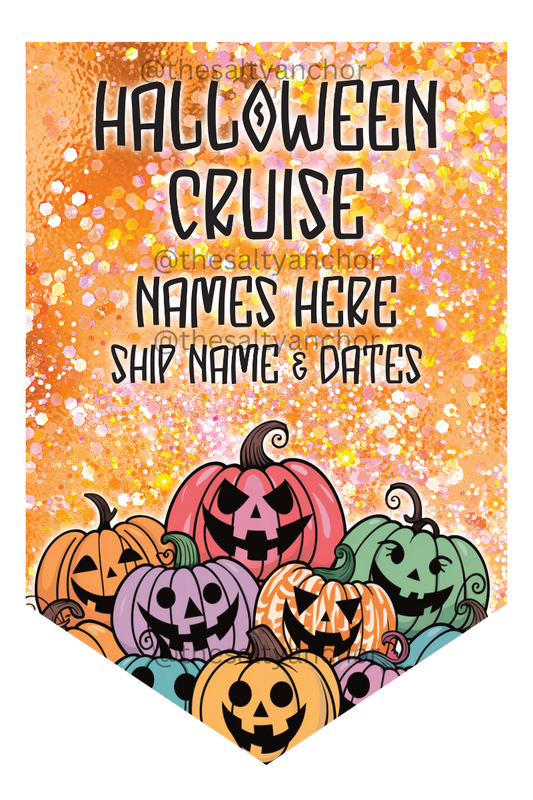 Halloween Cruise Pumpkins - Cruise Door Flag