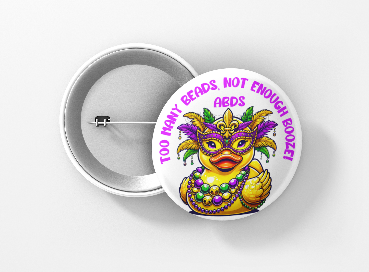 ABDS Mardi Gras Duck Button