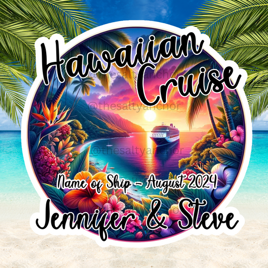 Hawaiian Cruise Door Magnet