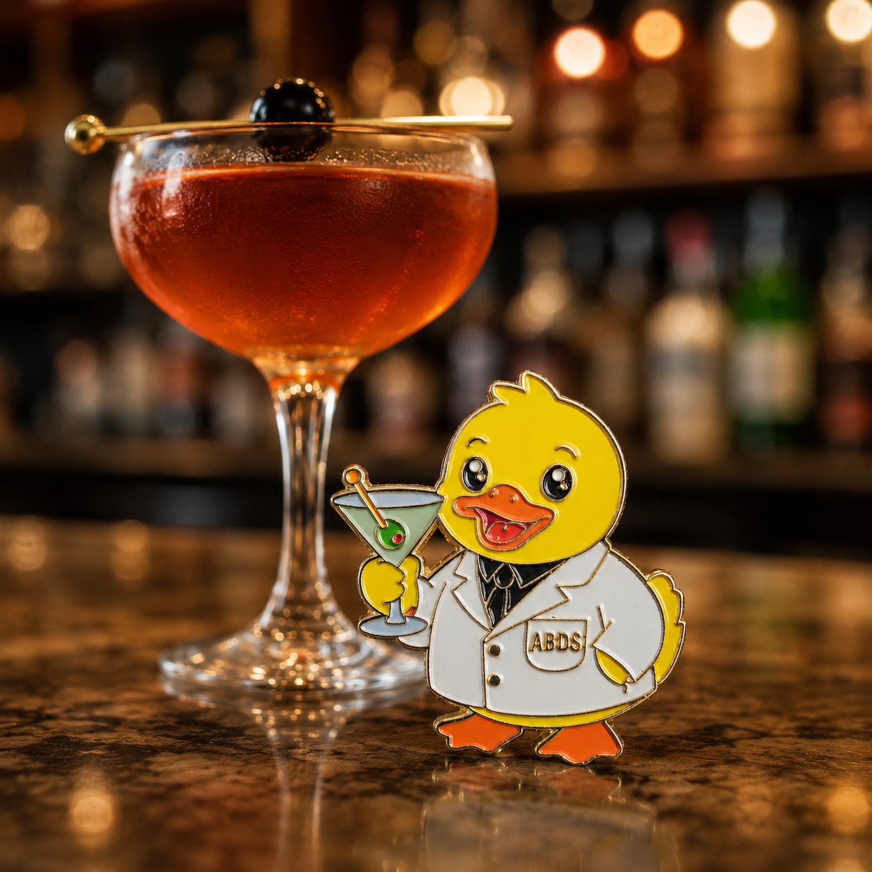 ABDS White Jacket Duck Lapel Pin