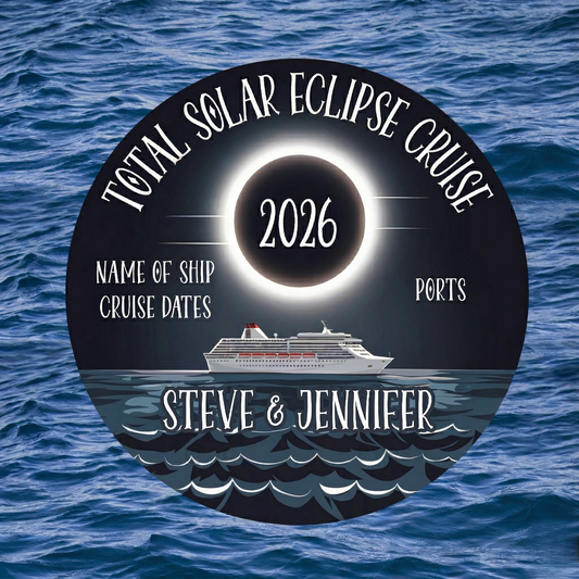 2026 Total Solar Eclipse Cruise Door Magnet - Style 1