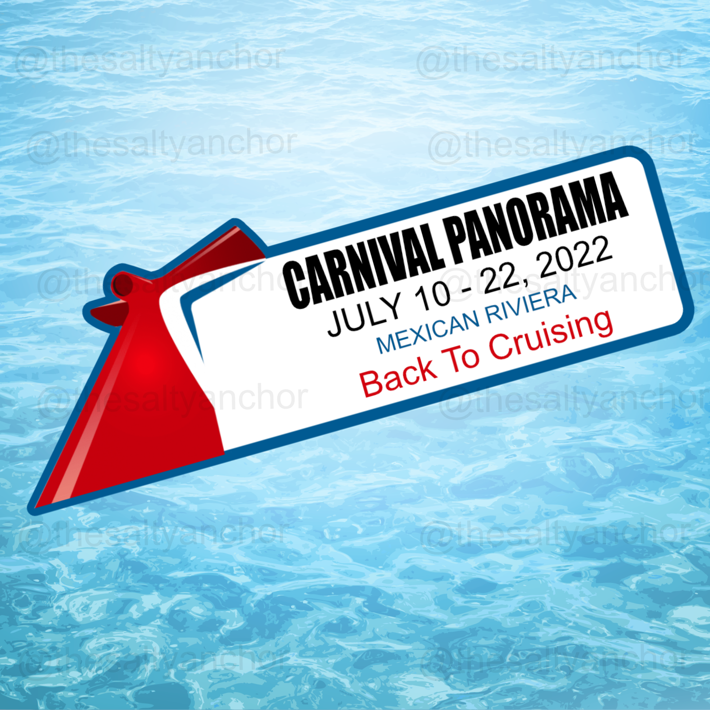Carnival Name Tag Itinerary Magnet