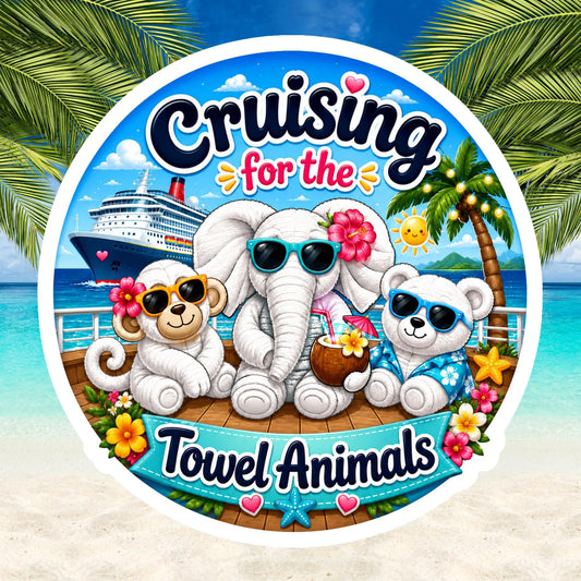 Cruising For The Towel Animals Cruise Door Magnet