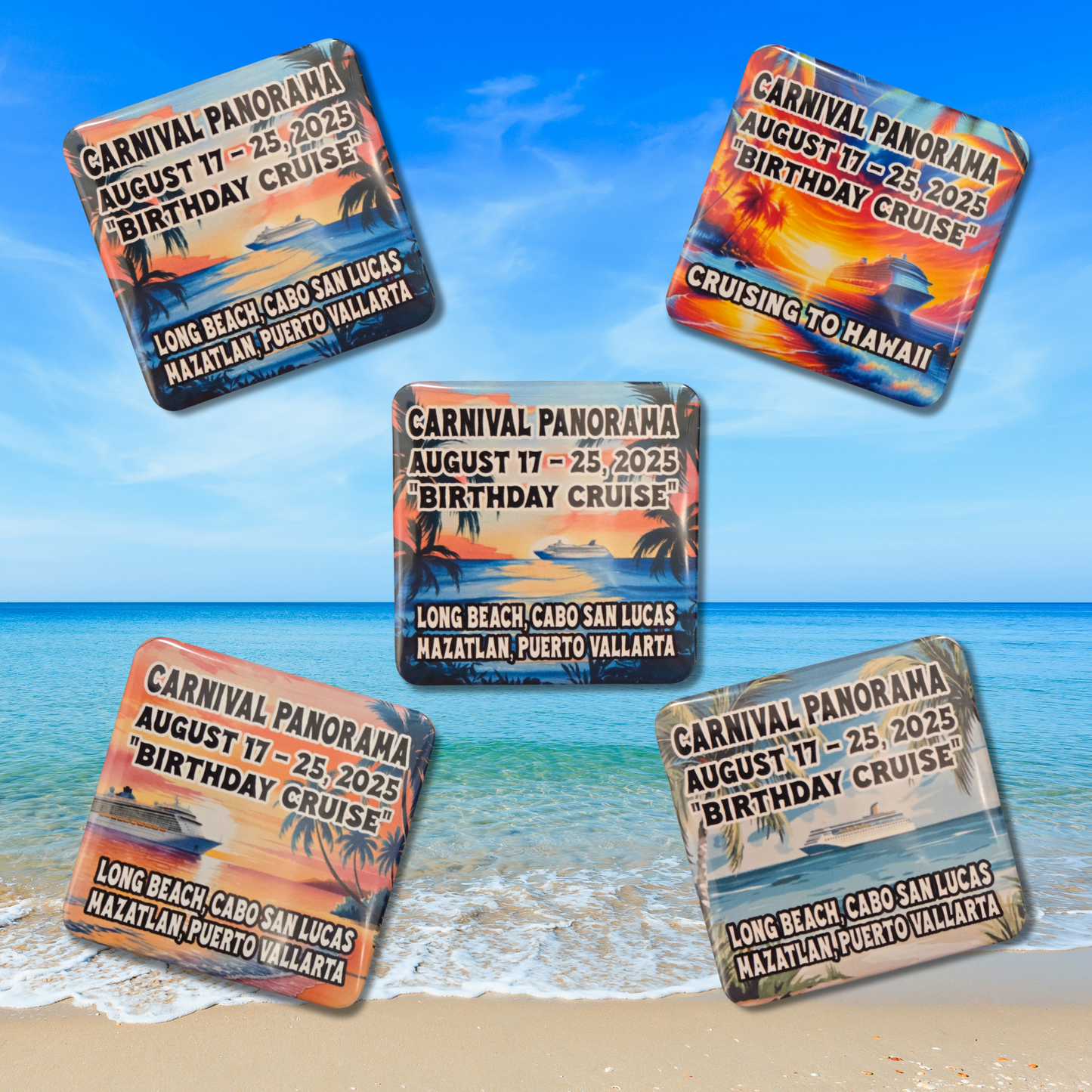 2x2" Custom Cruise Vacation Magnet