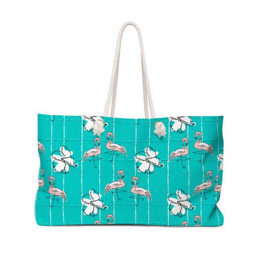 Cute Pink Flamingos Weekender Bag - The Salty Anchor