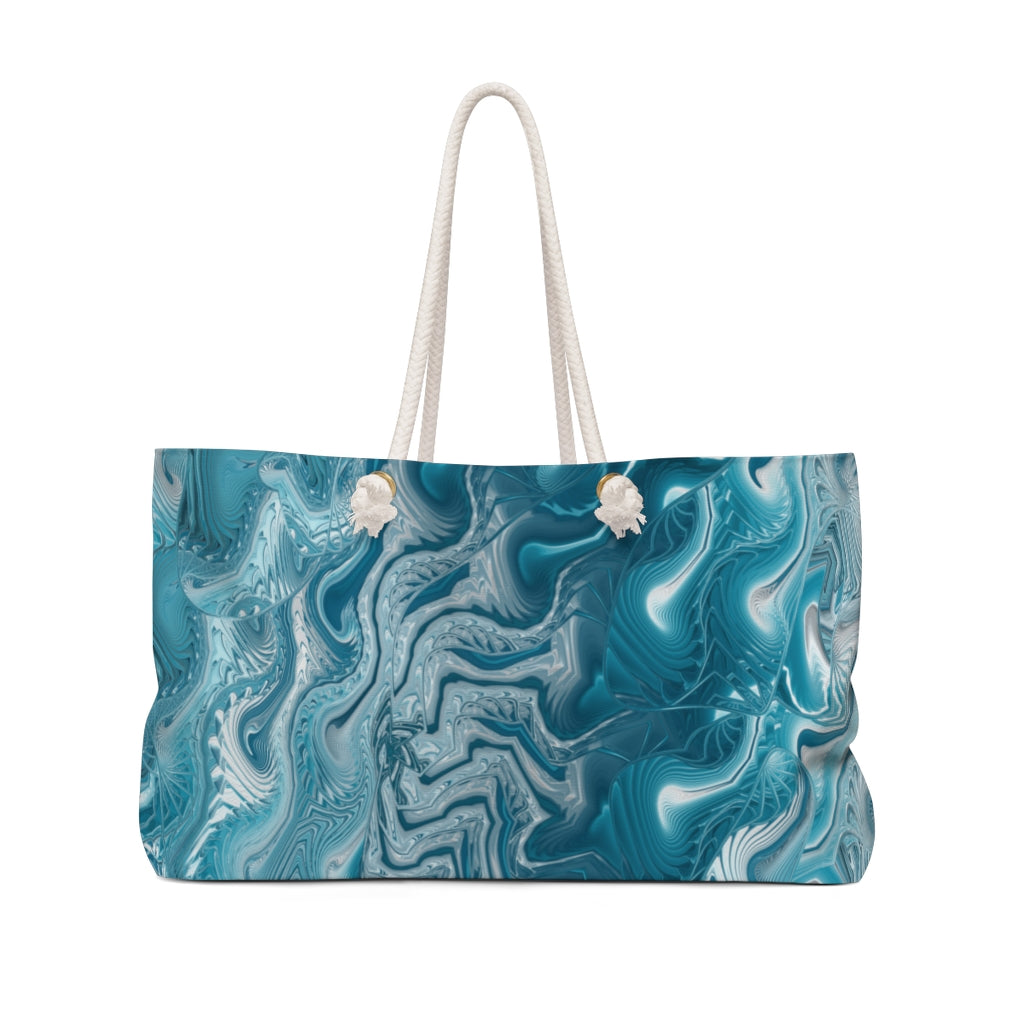 Abstract Ocean Waves Weekender Bag - The Salty Anchor