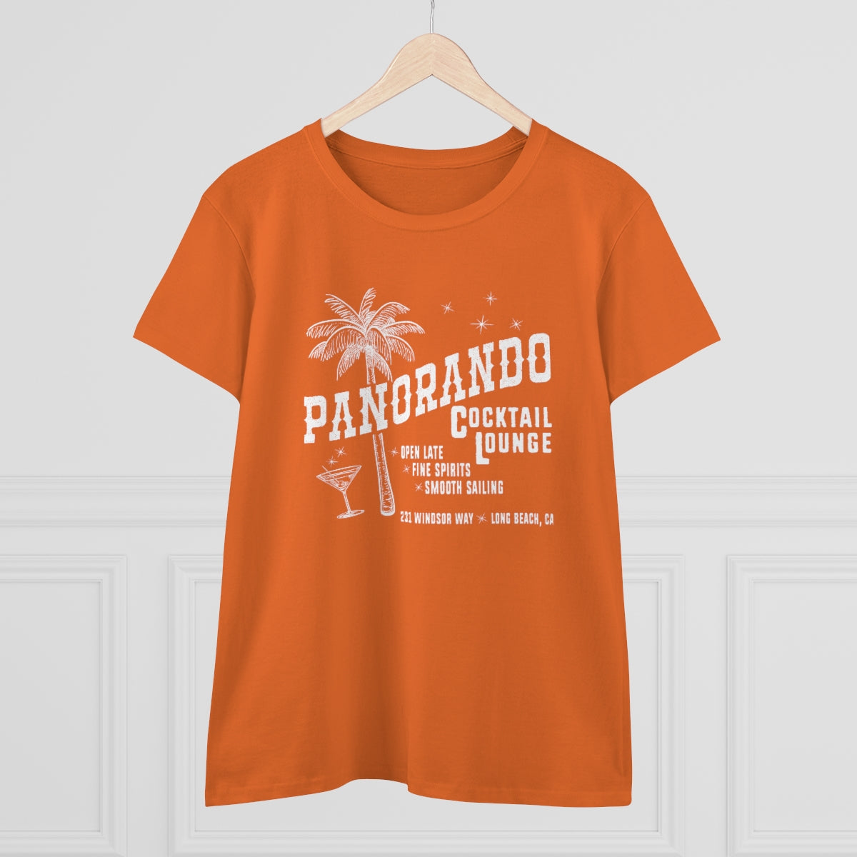 Panorando Cocktail Lounge Women's Midweight Cotton Tee