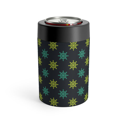 Green Ship Wheels Can Holder - The Salty Anchor