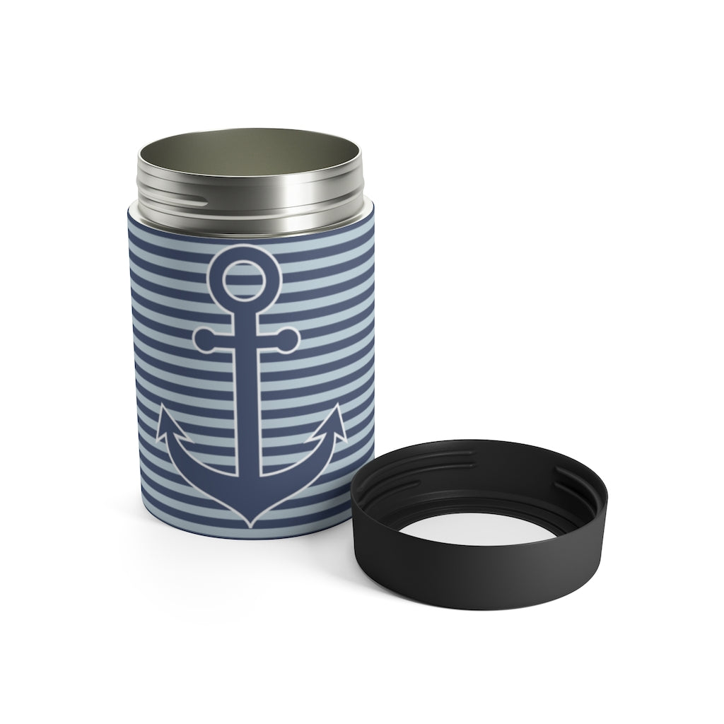 Anchor Blue Stripes Can Holder - The Salty Anchor