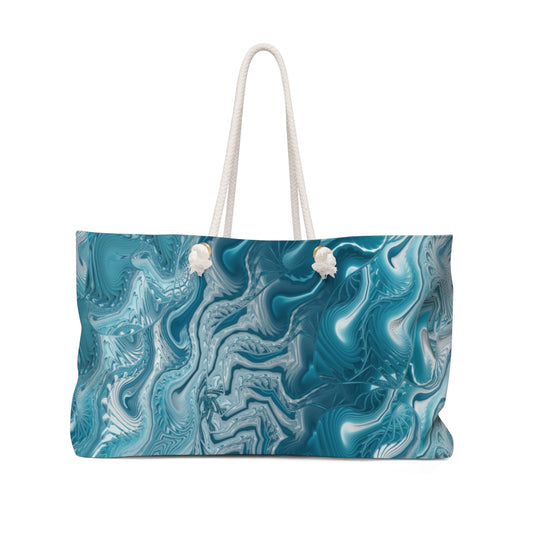 Abstract Ocean Waves Weekender Bag - The Salty Anchor