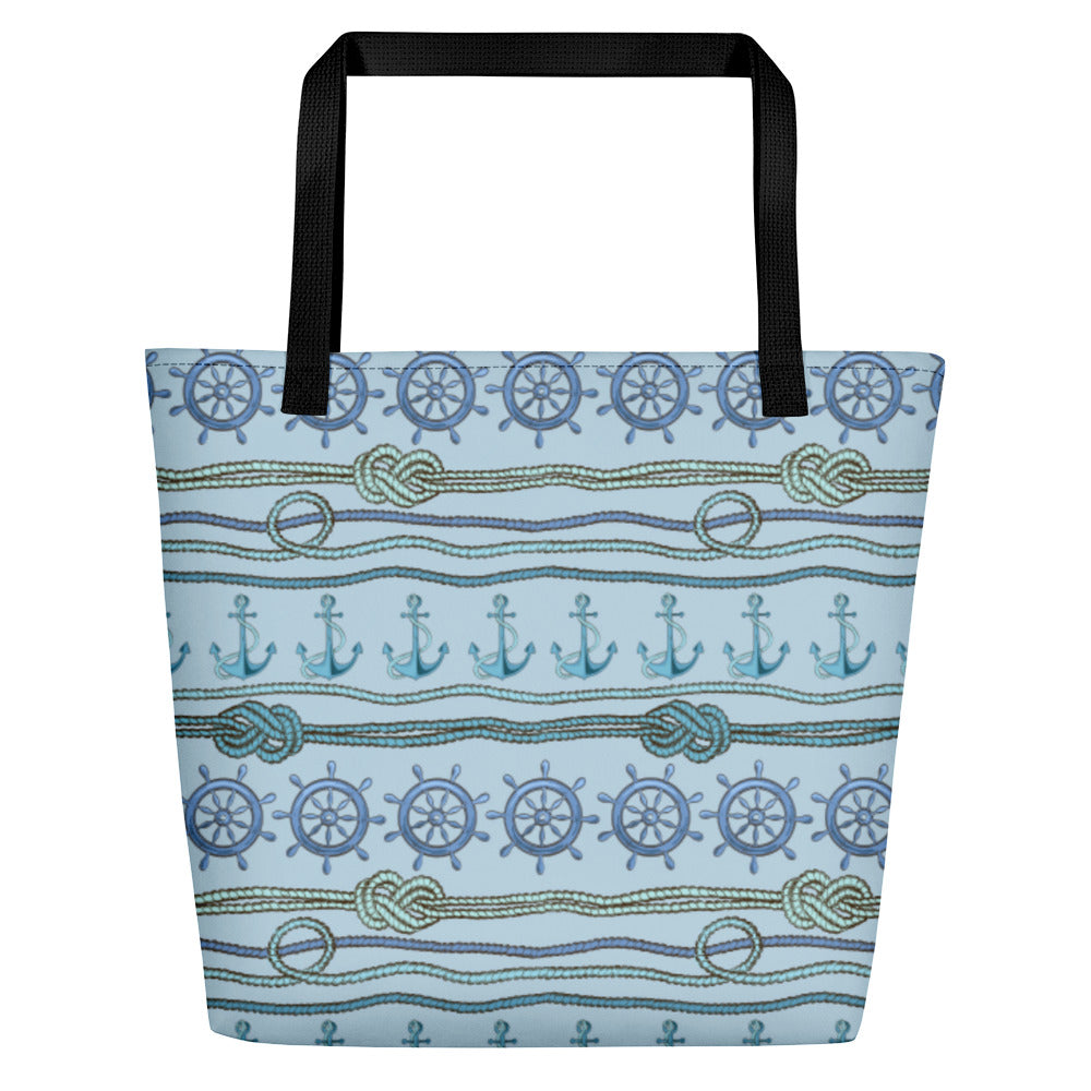 Sea Anchors and Rope Design Beach Bag - The Salty Anchor