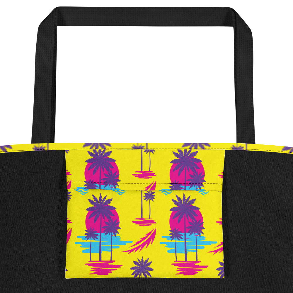 Neon Beach Design Beach Bag 16x20 - The Salty Anchor