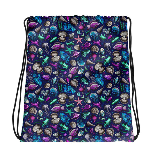 Under Water Sea Life Drawstring bag - The Salty Anchor