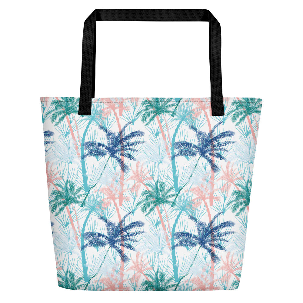 Pastel Palms Beach Bag 16x20 - The Salty Anchor