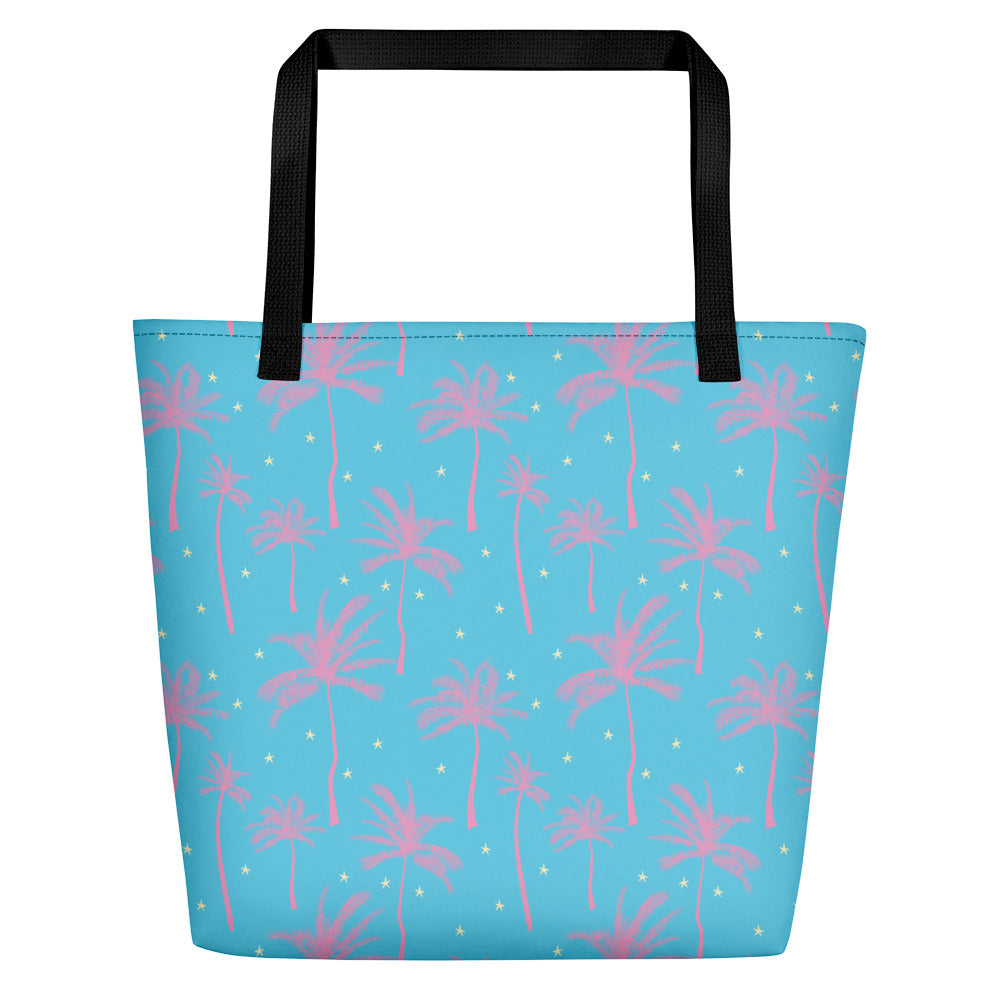 Pink Palms Beach Bag 16x20 - The Salty Anchor