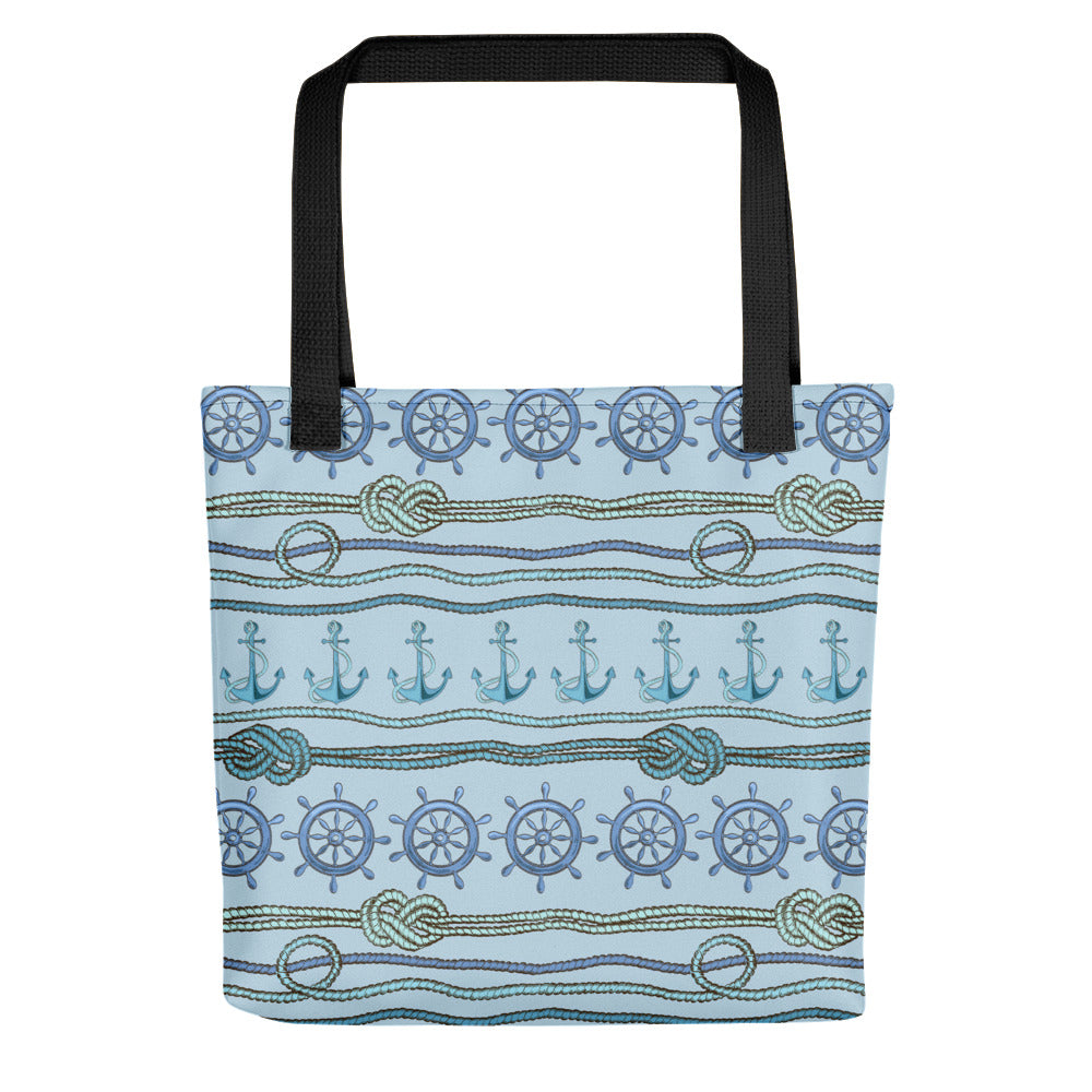Sea Anchors and Rope Design Tote Bag 15x15 - The Salty Anchor
