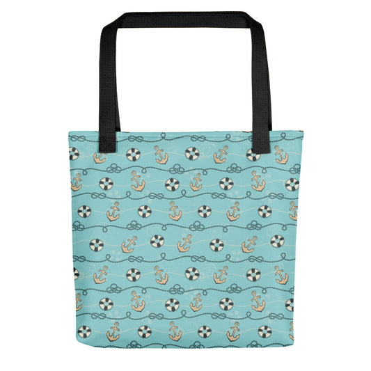 Nautical Icons Tote Bag 15x15 - The Salty Anchor