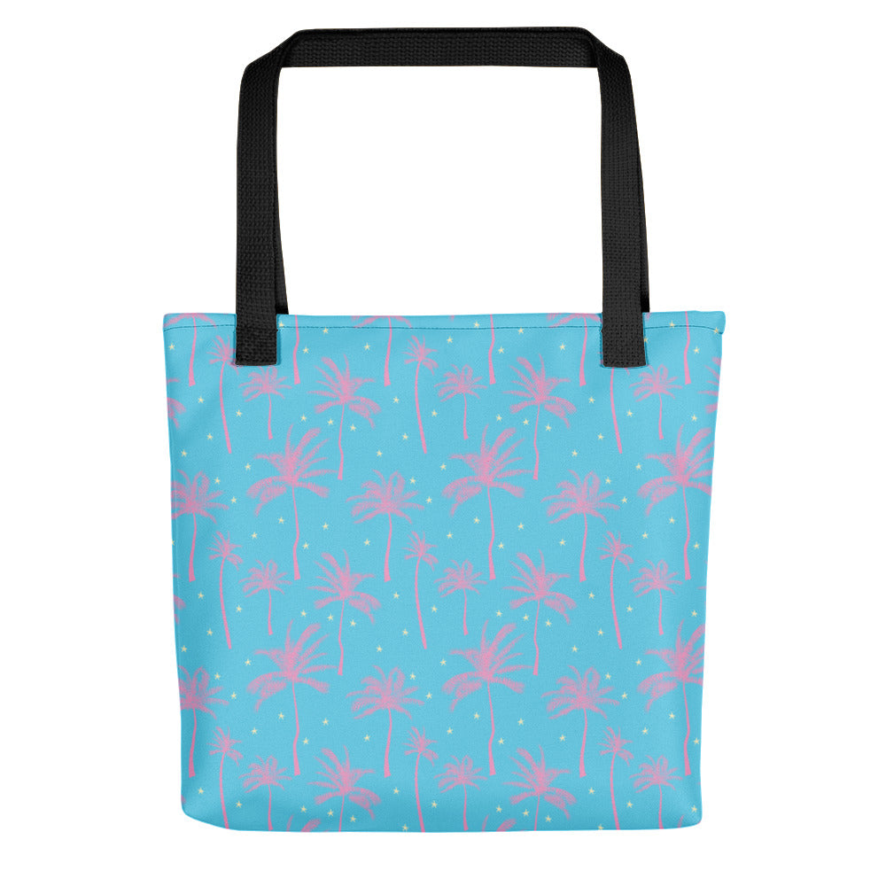Pink Palms Tote Bag 15x15 - The Salty Anchor