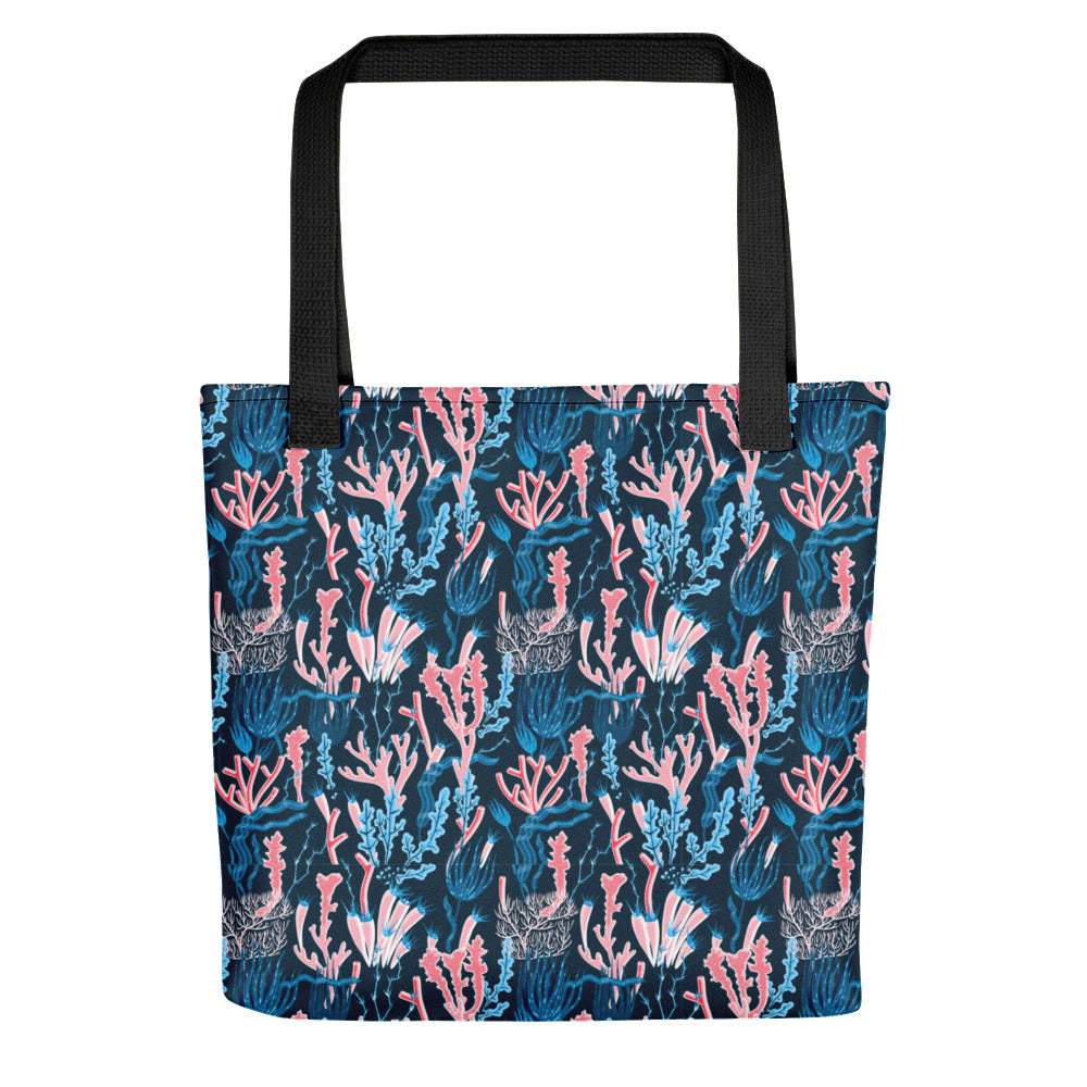 Ocean Coral Tote Bag 15x15 - The Salty Anchor