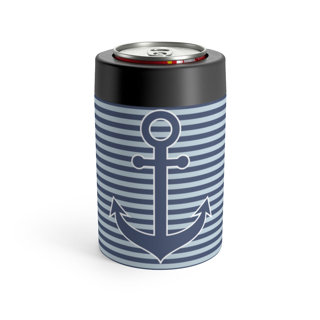 Anchor Blue Stripes Can Holder - The Salty Anchor