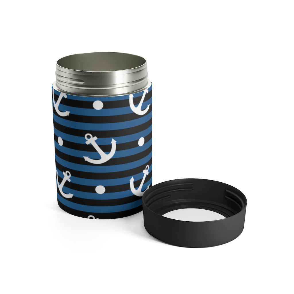 Nautical Stipes and Anchors Can Holder - The Salty Anchor