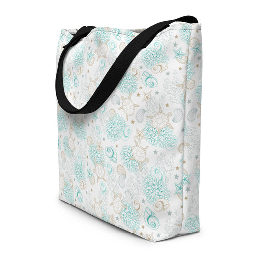 Sea Turtles and Sea Shells Beach Bag - The Salty Anchor