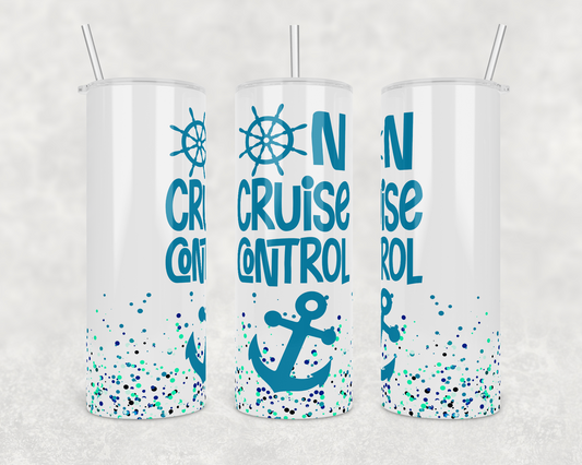 On Cruise Control Anchor Confetti Insulated Drink Tumbler - The Salty Anchor