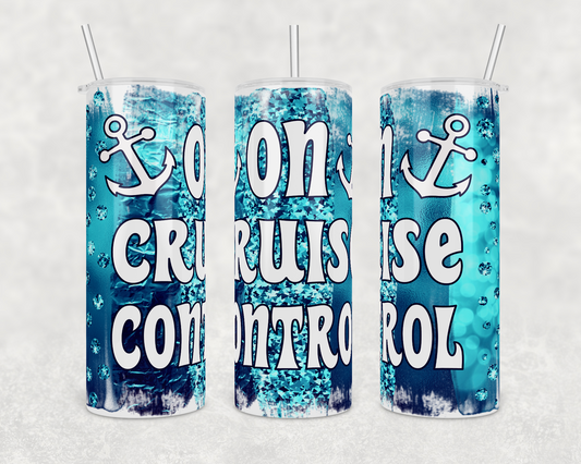 On Cruise Control Anchor Blue Ocean Insulated Drink Tumbler - The Salty Anchor