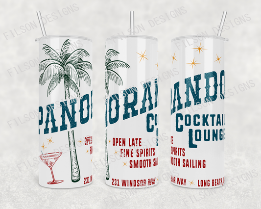 Panorando Cocktail Lounge Insulated Drink Skinny Tumbler
