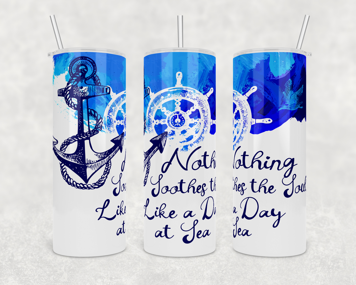 Nothing Soothes the Soul Like A Day At Sea Insulated Drink Tumbler - The Salty Anchor