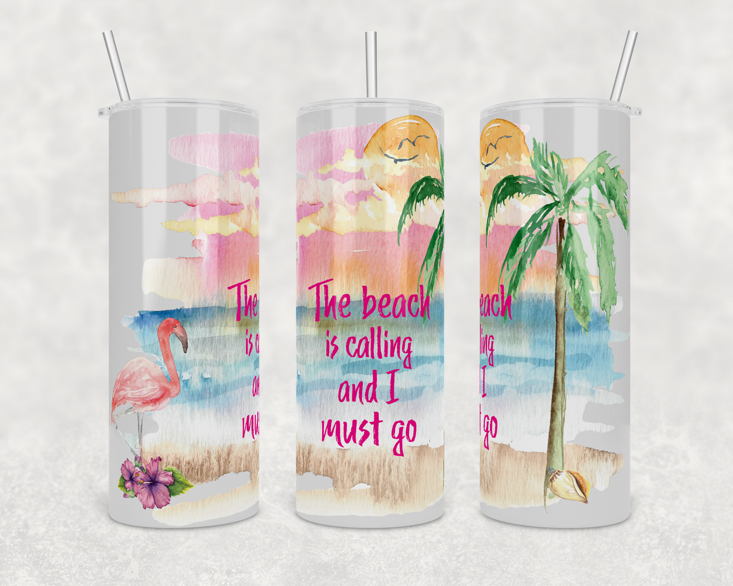 The Beach is Calling and I Must Go Insulated Drink Tumbler - The Salty Anchor